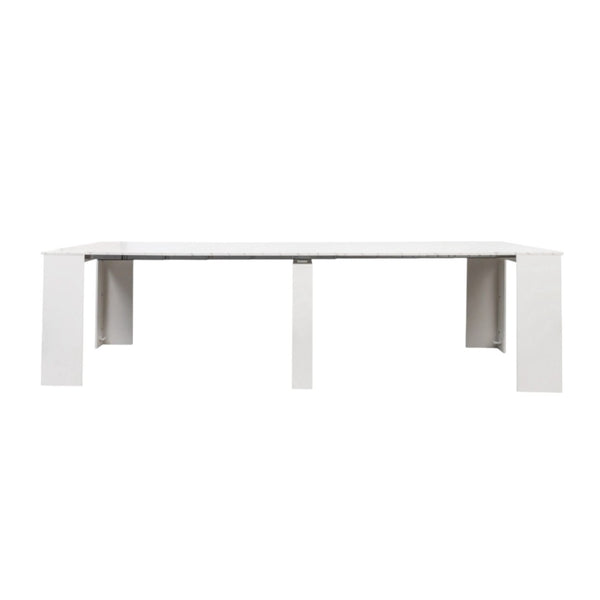 HomeRoots 35" White Wood Floor Shelf Coffee Table - Modern Minimalist Design with Storage for Every Room 694677