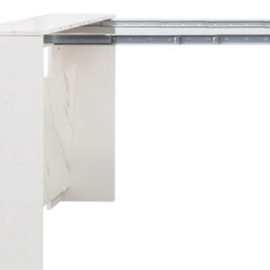 HomeRoots 35" White Wood Floor Shelf Coffee Table - Modern Minimalist Design with Storage for Every Room 694677