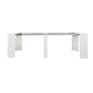 HomeRoots 35" White Wood Floor Shelf Coffee Table - Modern Minimalist Design with Storage for Every Room 694677