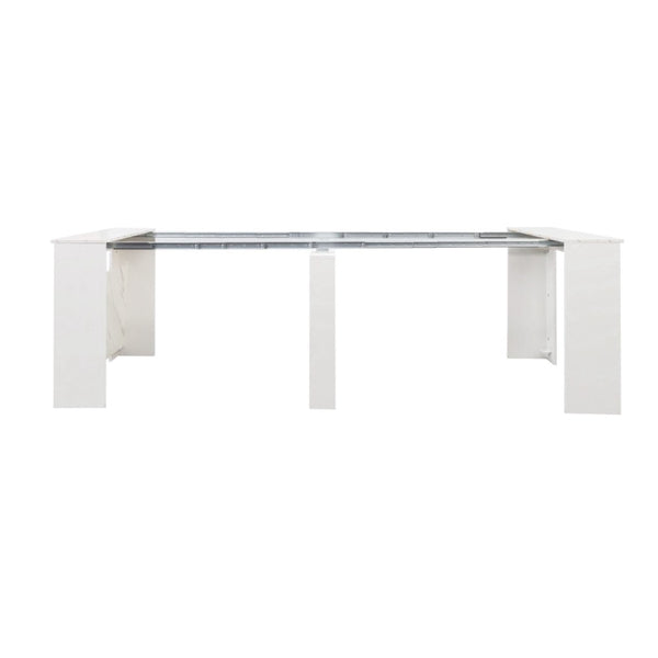HomeRoots 35" White Wood Floor Shelf Coffee Table - Modern Minimalist Design with Storage for Every Room 694677