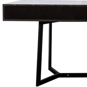 HomeRoots 71" Modern Black Wood Trestle Coffee Table – Chic, Durable Design for Living Rooms & Offices 694678