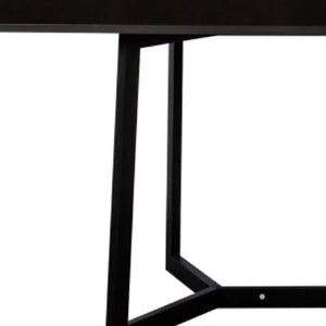 HomeRoots 71" Modern Black Wood Trestle Coffee Table – Chic, Durable Design for Living Rooms & Offices 694678