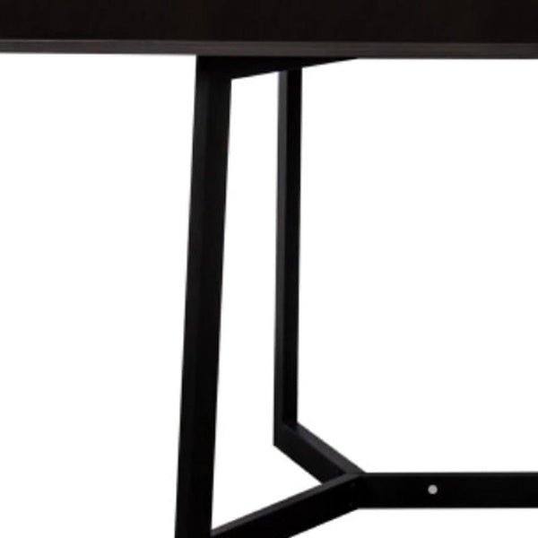 HomeRoots 71" Modern Black Wood Trestle Coffee Table – Chic, Durable Design for Living Rooms & Offices 694678