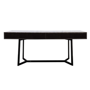 HomeRoots 71" Modern Black Wood Trestle Coffee Table – Chic, Durable Design for Living Rooms & Offices 694678