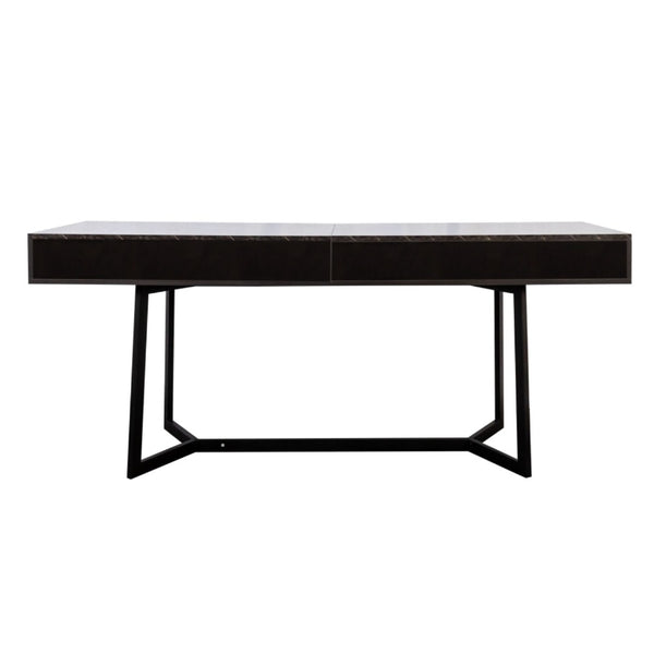 HomeRoots 71" Modern Black Wood Trestle Coffee Table – Chic, Durable Design for Living Rooms & Offices 694678