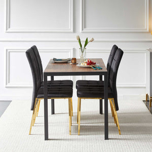 HomeRoots 47" Stylish Brown and Black Wood Coffee Table - Modern Design, Durable, Functional Centerpiece for Any Room 694684