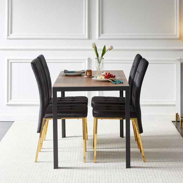HomeRoots 47" Stylish Brown and Black Wood Coffee Table - Modern Design, Durable, Functional Centerpiece for Any Room 694684