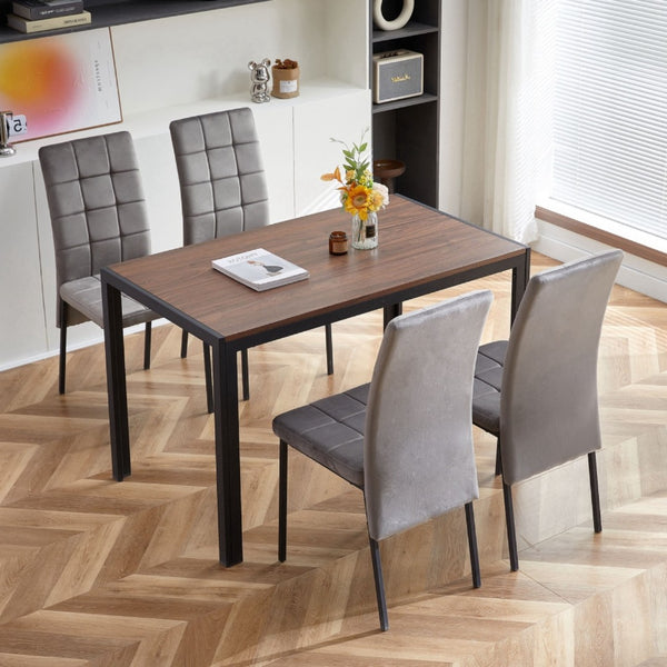 HomeRoots 47" Stylish Brown and Black Wood Coffee Table - Modern Design, Durable, Functional Centerpiece for Any Room 694684