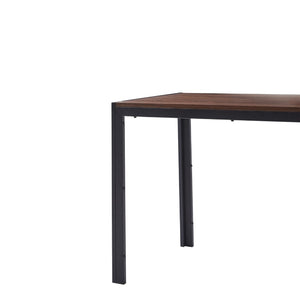 HomeRoots 47" Stylish Brown and Black Wood Coffee Table - Modern Design, Durable, Functional Centerpiece for Any Room 694684