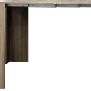 HomeRoots 98" Light Brown Wood Extendable Dining Table with Integrated Storage for Modern Versatility & Style 694688