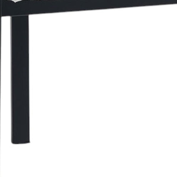 HomeRoots Set of Two Modern Chenille and Metal Dining Chairs - Stylish Black & White Accent Seating Design 694691