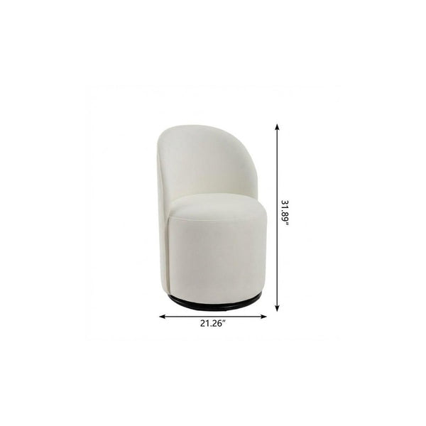 Velvet Swivel Arm Chair with Curved Back for Elegant and Stylish Dining Room Seating