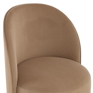 Velvet Swivel Arm Chair with Curved Back for Elegant and Stylish Dining Room Seating