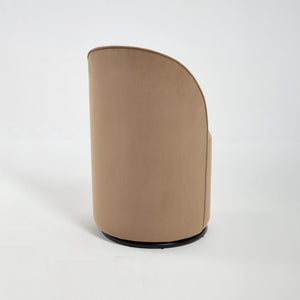 Velvet Swivel Arm Chair with Curved Back for Elegant and Stylish Dining Room Seating