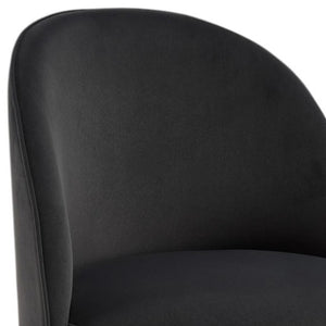 Velvet Swivel Arm Chair with Curved Back for Elegant and Stylish Dining Room Seating