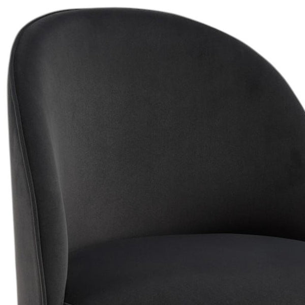 Velvet Swivel Arm Chair with Curved Back for Elegant and Stylish Dining Room Seating
