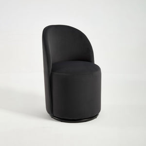 Velvet Swivel Arm Chair with Curved Back for Elegant and Stylish Dining Room Seating