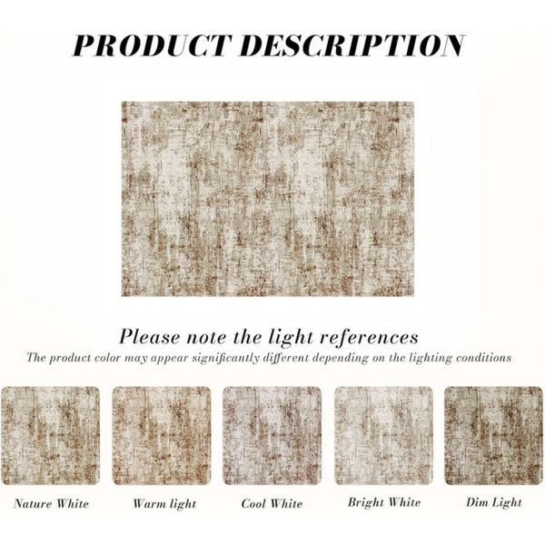 HomeRoots 9' Brown and Ivory Abstract Washable Area Rug - Durable, Stain-Resistant, Perfect for Busy Homes! 9' X 12' 694701