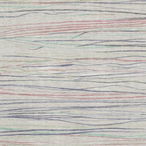HomeRoots 8' Striped Area Rug in Beige, Pink & Purple – Washable, UV-Protected, Soft & Durable for Any Space 694705