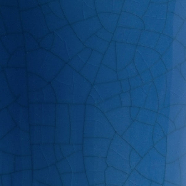 Chelsea House Bel Air Lamp In Blue Crackle Glaze With Antique Gold Leaf Base, Brass Trim — Jamie Merida Design 69472