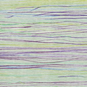 HomeRoots 5' X 8' Colorful Striped Area Rug in Mint Green, Lavender & Lime – Washable, UV-Protected & Durable! 694721