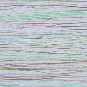 HomeRoots 9' Multi-Color Striped Area Rug – Soft, Washable, UV-Protected, Stain-Resistant for Any Space 694736