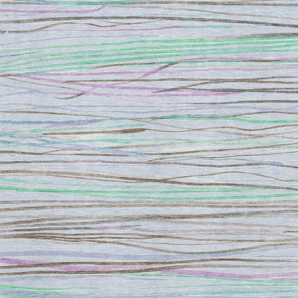 HomeRoots 9' Multi-Color Striped Area Rug – Soft, Washable, UV-Protected, Stain-Resistant for Any Space 694736
