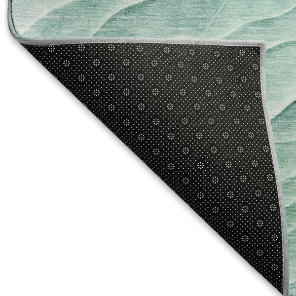 HomeRoots 10' Aqua & Ivory Abstract Area Rug - Washable, UV Protected, and Perfect for Modern Living Spaces! 694773