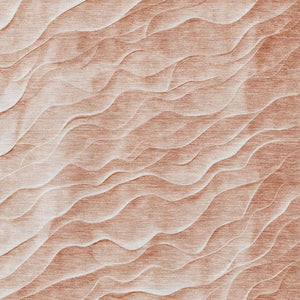 HomeRoots 9' X 12' Coral And Ivory Abstract Area Rug - Washable, UV-Protected, Perfect for Modern Living Spaces! 694778