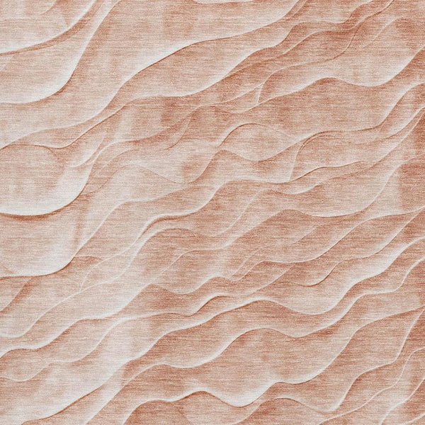 HomeRoots 10' X 14' Coral & Ivory Abstract Area Rug - Stain-Resistant, UV Protected, Non-Slip for Modern Homes 694779