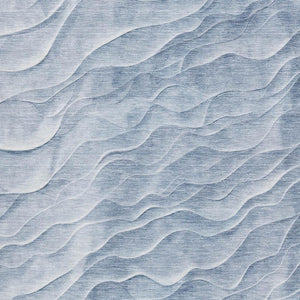 HomeRoots 8' Denim Blue and Ivory Abstract Area Rug - Stain Resistant, UV Protected, Perfect for High Traffic Areas 694783