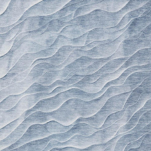 HomeRoots 9' X 12' Denim Blue & Ivory Abstract Area Rug - Washable, UV Protected, Stylish & Durable Design 694784