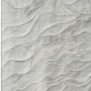 HomeRoots 5' X 8' Washable Taupe and Ivory Abstract Area Rug with UV Protection for Modern Living Spaces 694787