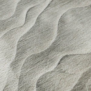 HomeRoots 8' X 8' Taupe & Ivory Abstract Washable Round Rug with UV Protection for Modern Living Spaces 694788