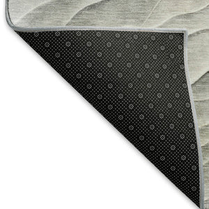 HomeRoots 8' Taupe and Ivory Abstract Washable Area Rug - Stylish, Durable, UV-Protected for Modern Homes 694789