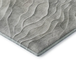 HomeRoots 8' Taupe and Ivory Abstract Washable Area Rug - Stylish, Durable, UV-Protected for Modern Homes 694789