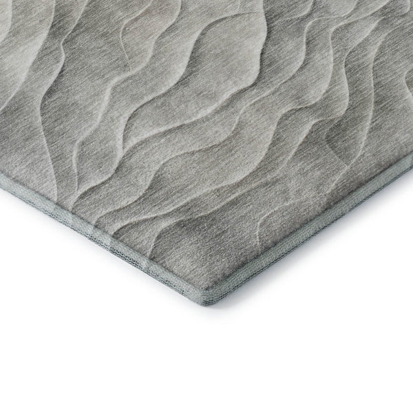 HomeRoots 8' Taupe and Ivory Abstract Washable Area Rug - Stylish, Durable, UV-Protected for Modern Homes 694789
