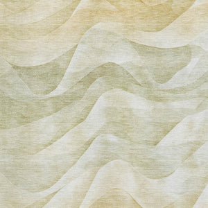 HomeRoots 8' Artichoke Green Abstract Area Rug - Stylish, Washable, UV-Protected & Pet-Friendly for Modern Homes 694801