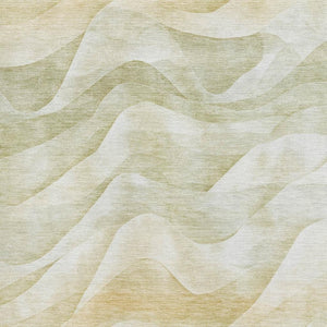 HomeRoots 10' X 14' Artichoke Green Abstract Area Rug – Washable, UV-Protected, Durable for High-Traffic Spaces 694803