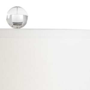 Chelsea House Colorado Mint Glazed Porcelain Lamp With Clear Acrylic Base, Polished Nickel, Italian Craftsmanship Elegance 69481