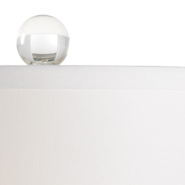 Chelsea House Colorado Marblized Table Lamp — Italian Glazed Porcelain, Clear Acrylic Base, Polished Nickel Luxe Accent 69482