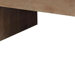 HomeRoots 49" Natural Wood Chunky Rectangular Coffee Table - Rustic Charm for Modern Living Spaces & Offices 694837