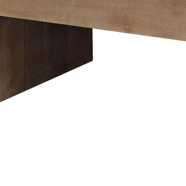 HomeRoots 49" Natural Wood Chunky Rectangular Coffee Table - Rustic Charm for Modern Living Spaces & Offices 694837
