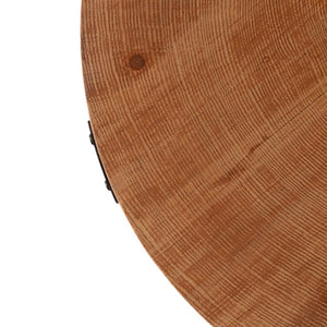 HomeRoots 31" Modern Rustic Round Coffee Table – Walnut & Black Steel, Two-Tier Design for Stylish Storage 694842