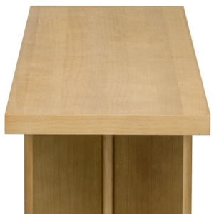 HomeRoots 63" Natural Wood Coffee Table - Elegant Centerpiece with Modern Design for Living Rooms & Offices 694844