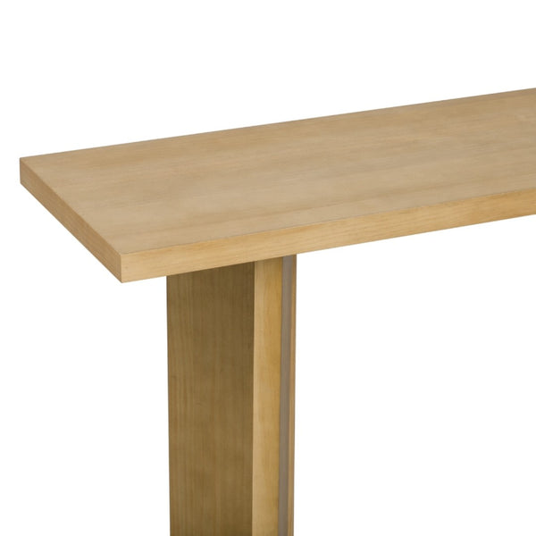 HomeRoots 63" Natural Wood Coffee Table - Elegant Centerpiece with Modern Design for Living Rooms & Offices 694844