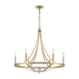 Noura 31.5'' Wide 6-Light Chandelier - Champagne Gold 69485/6 Elk Lighting