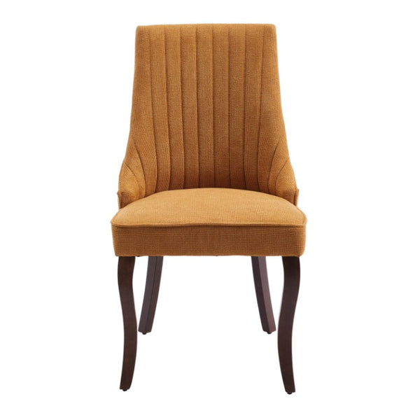 Set of Two Linen Upholstered Solid Wood Dining Side Chairs for Modern Farmhouse Kitchens