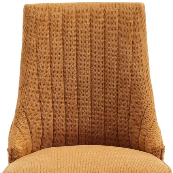 Set of Two Linen Upholstered Solid Wood Dining Side Chairs for Modern Farmhouse Kitchens