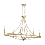 Noura 46.5'' Wide 6-Light Linear Chandelier - Champagne Gold 69486/6 Elk Lighting